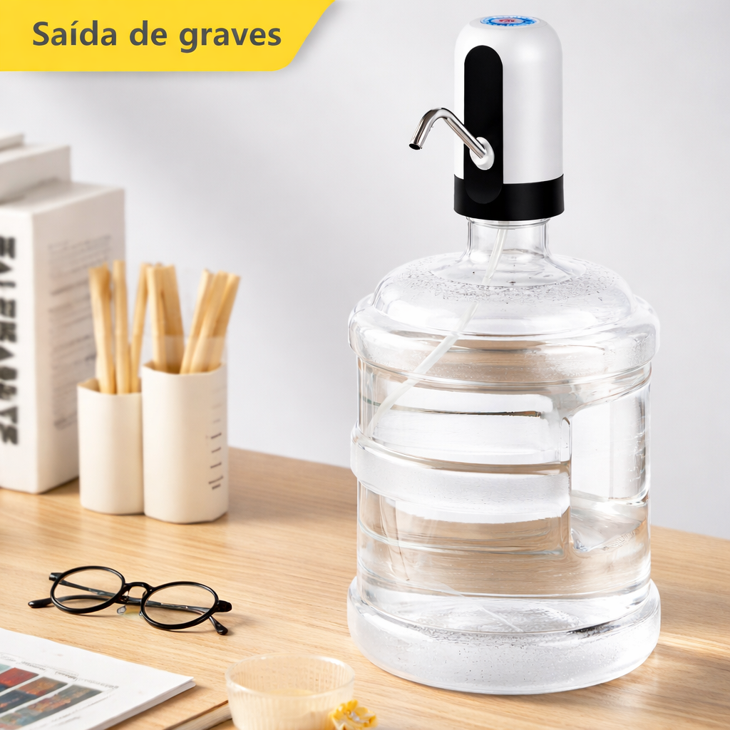 Bomba Automática para Galão de Água 20L – Recarregável USB