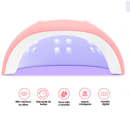 Cabine Secador Estufa Forno De Unha Uv Gel Led 48w