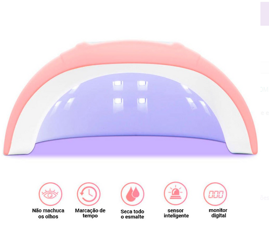 Cabine Secador Estufa Forno De Unha Uv Gel Led 48w