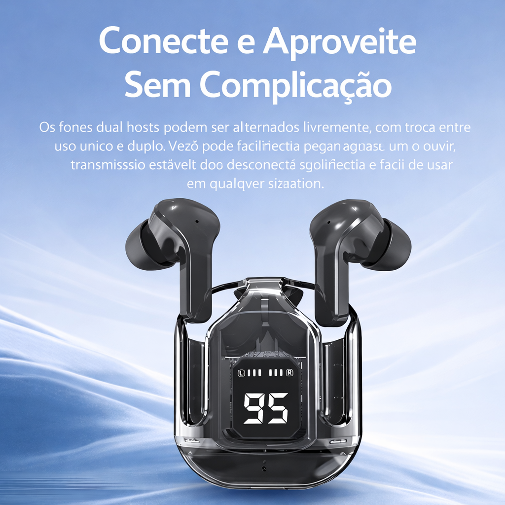 Fone Bluetooth Air31 TWS Som 9D à Prova d’Água