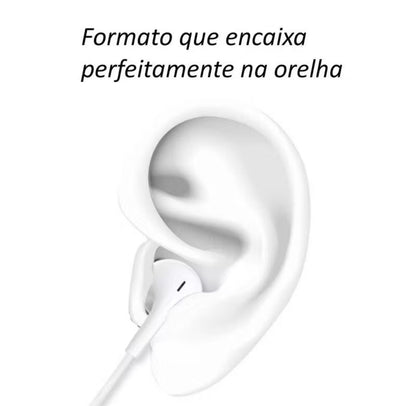 Fone de Ouvido entrada lightning para Iphone Microfone Bluetooth