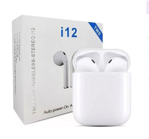 Fone De Ouvido Sem Fio Wireless Bluetooth Earpods I12 / Cor Única