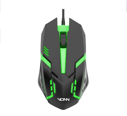 Kit Mouse Óptico e Teclado USB Gamer Led Semi Macânico Computador