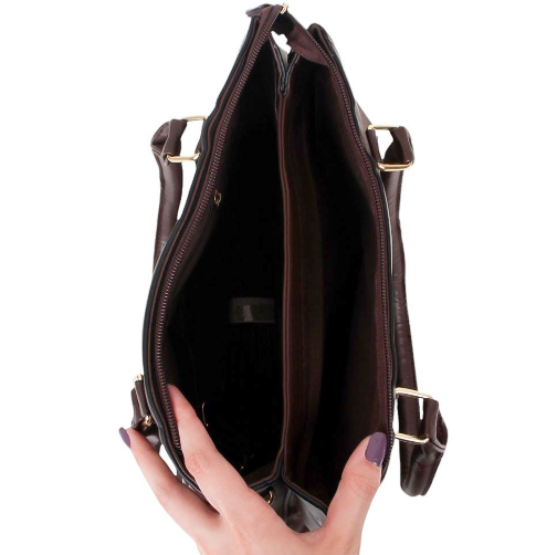 Kit 2 Bolsas Femininas De Ombro Média E Grande Texturizada / Marrom