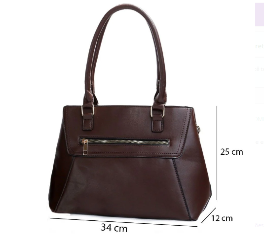 Kit 2 Bolsas Femininas De Ombro Média E Grande Texturizada / Marrom