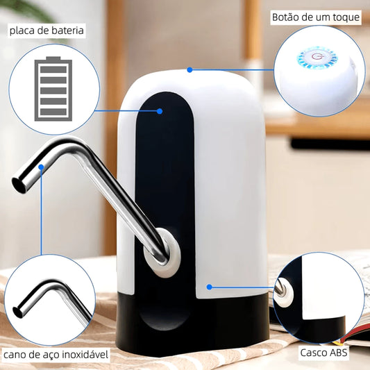 Bomba Automática para Galão de Água 20L – Recarregável USB
