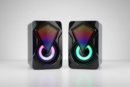 Caixa de Som RGB Gamer PC | Alto-Falante Potente